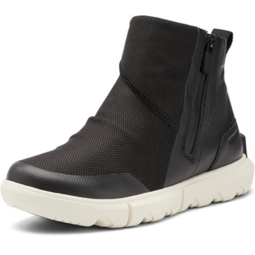 Sorel Black and White Ankle Booties